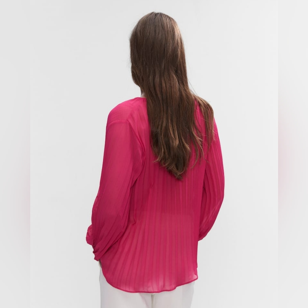 MANGO Pleated blouse - Picture 4 of 5